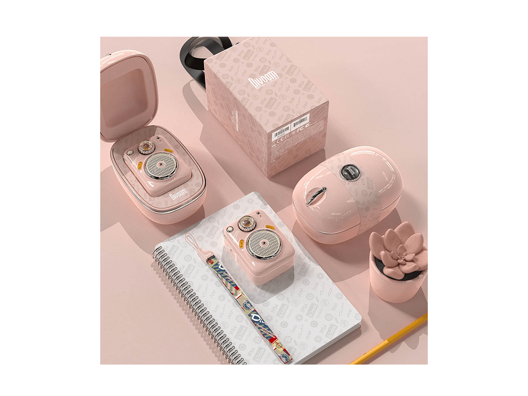 Divoom Beetles Mini Bluetooth Speaker with FM Radio,Cute Portable Outdoor Wireless Speaker - Pink in Qatar Divoom Beetles Mini Bluetooth Speaker with FM Radio,Cute Portable Outdoor Wireless Speaker - Pink in Qatar